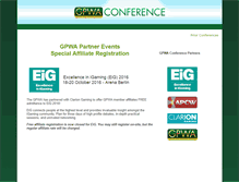 Tablet Screenshot of gpwaconference.com
